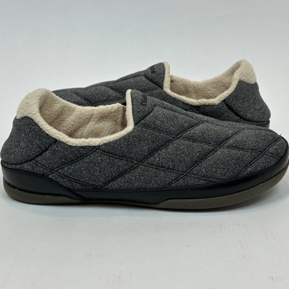 🌺 OluKai Puku‘i Quilted Slipper - Dark Shadow / Lava Rock - Men’s 10 🌺 - Picture 6 of 15